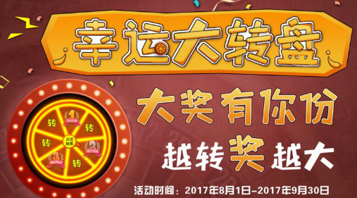 嘉丰瑞德十周年庆：幸运大转盘，越转奖越大